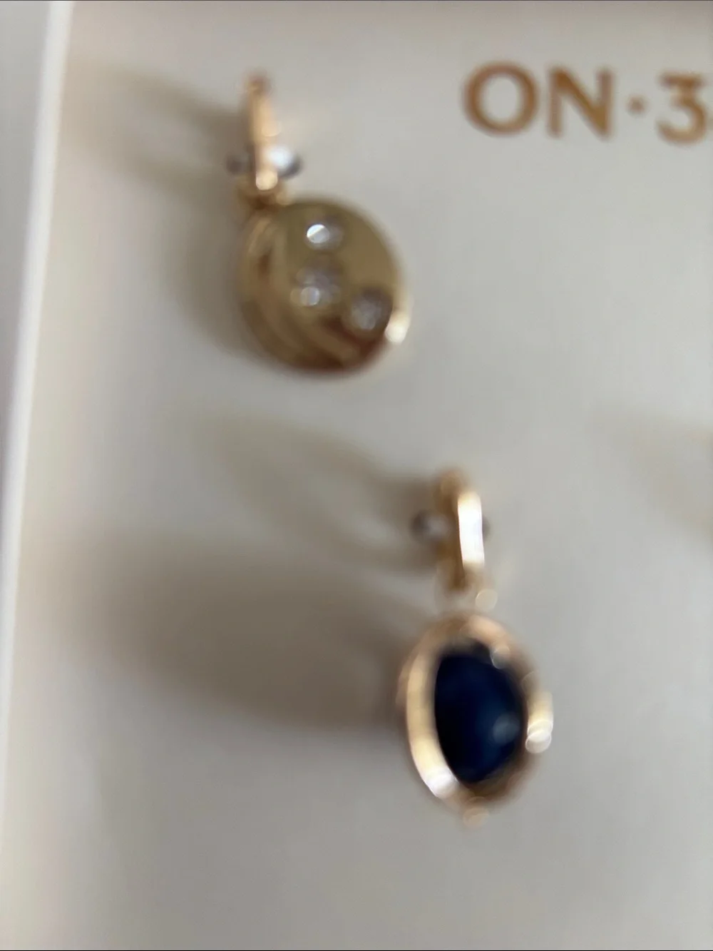 ON·34TH Gold-Tone Mix & Match Charm Set with Navy and Clear Accents